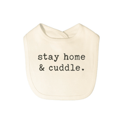 graphic bib | stay home and cuddle