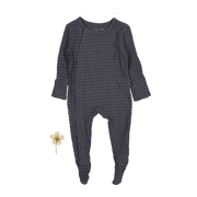 The Printed Snap Romper - Steel Dot