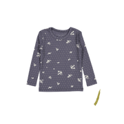The Printed Long Sleeve Tee - Steel Floral