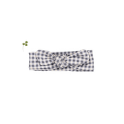 The Printed Headband  - Steel Gingham