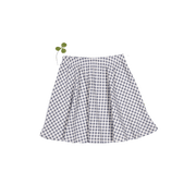The Printed Skirt - Steel Gingham