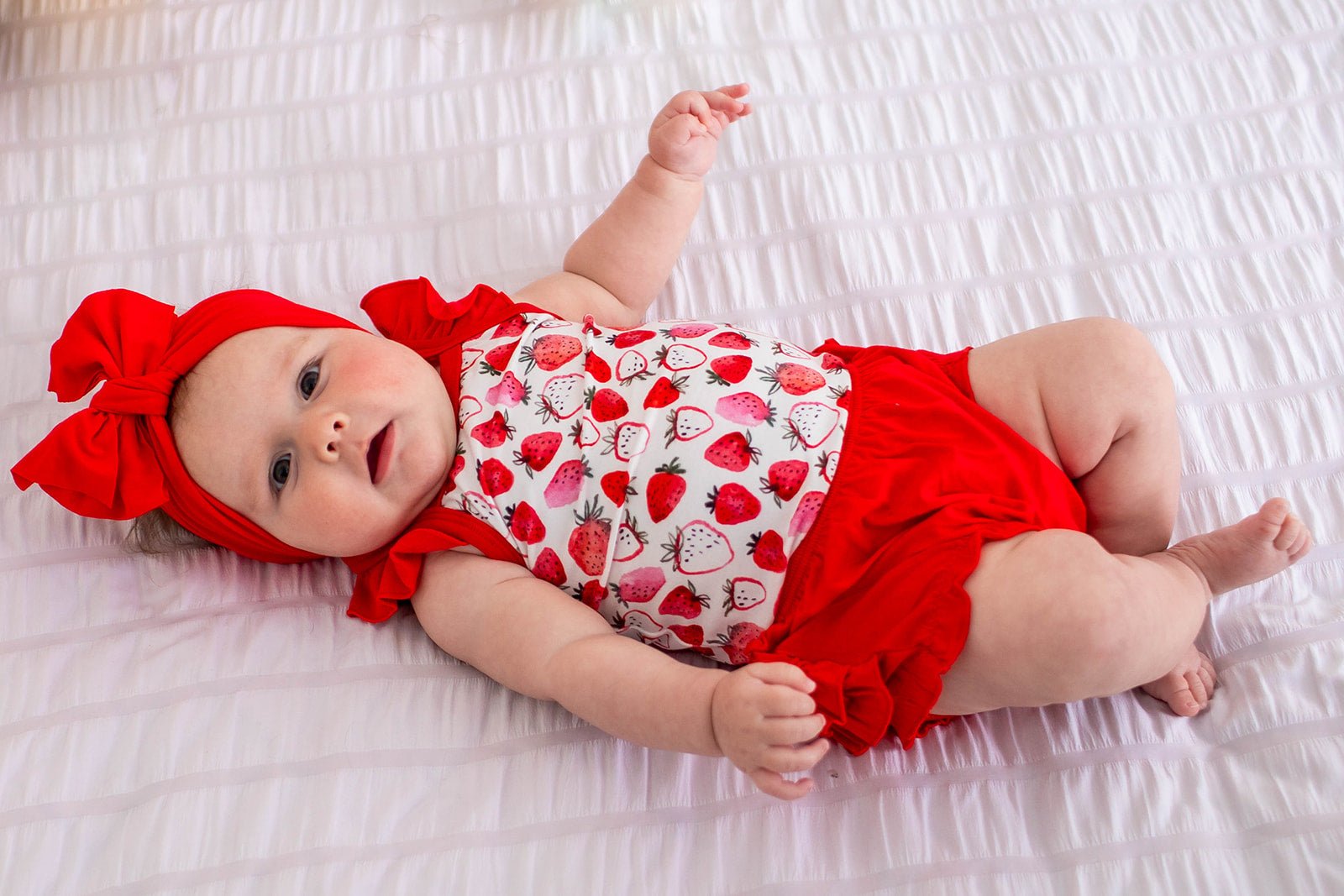 Strawberry Fields Ruffle Bloomer Set