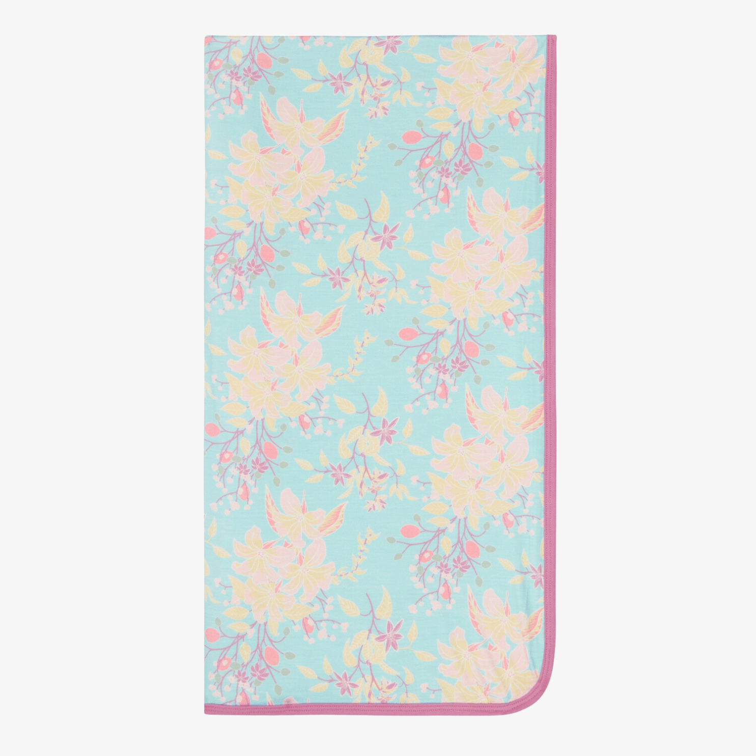 Summer Florals Aqua Swaddle