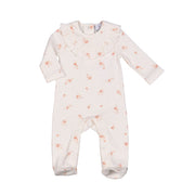 SYRINE | Girls White Cotton Ditzy Rose Print  All-in-One