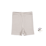The Printed Short  - Taupe Gingham