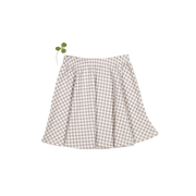 The Printed Skirt - Taupe Gingham