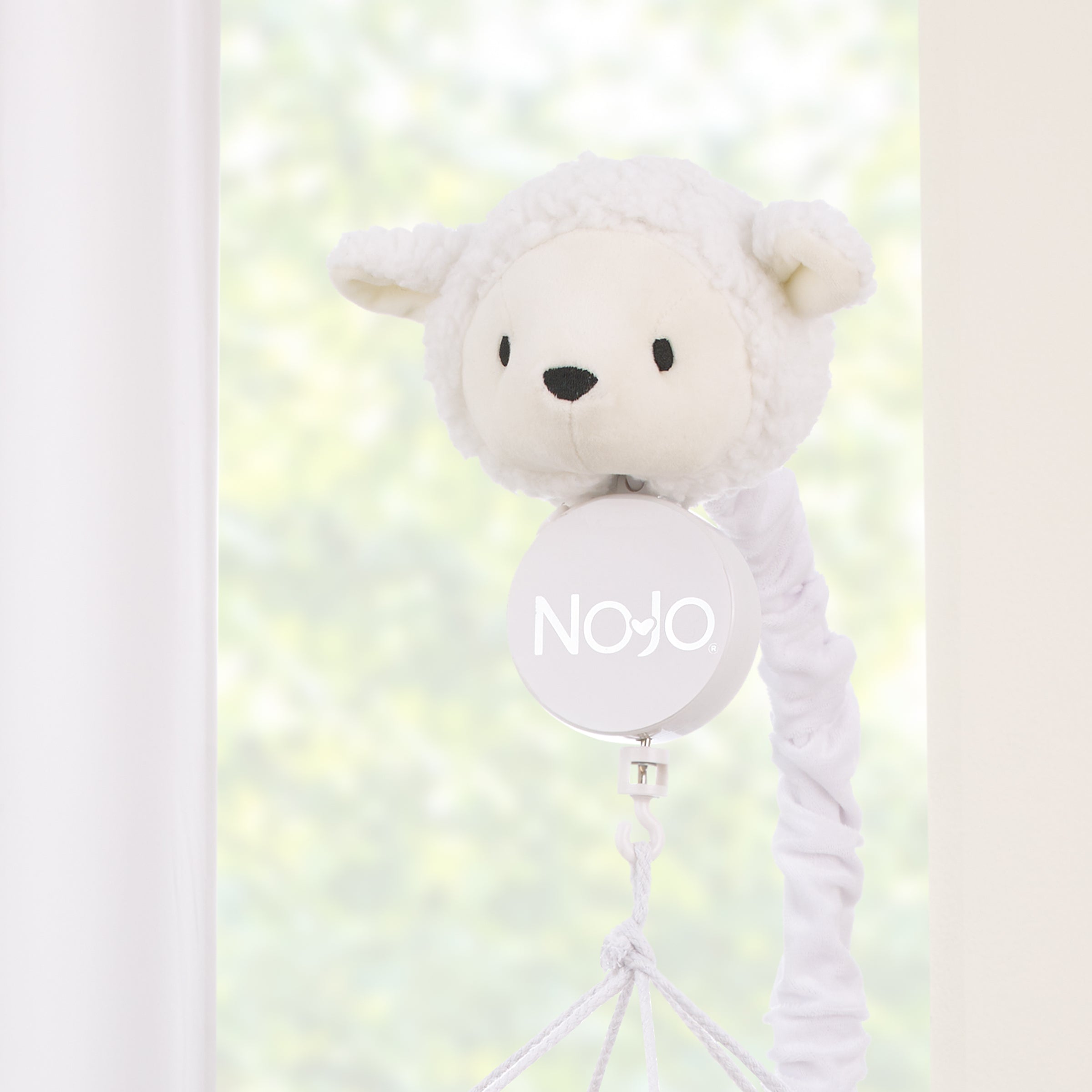 Plush Sheep Ivory and Gray Stars and Sheep Musical Mobile