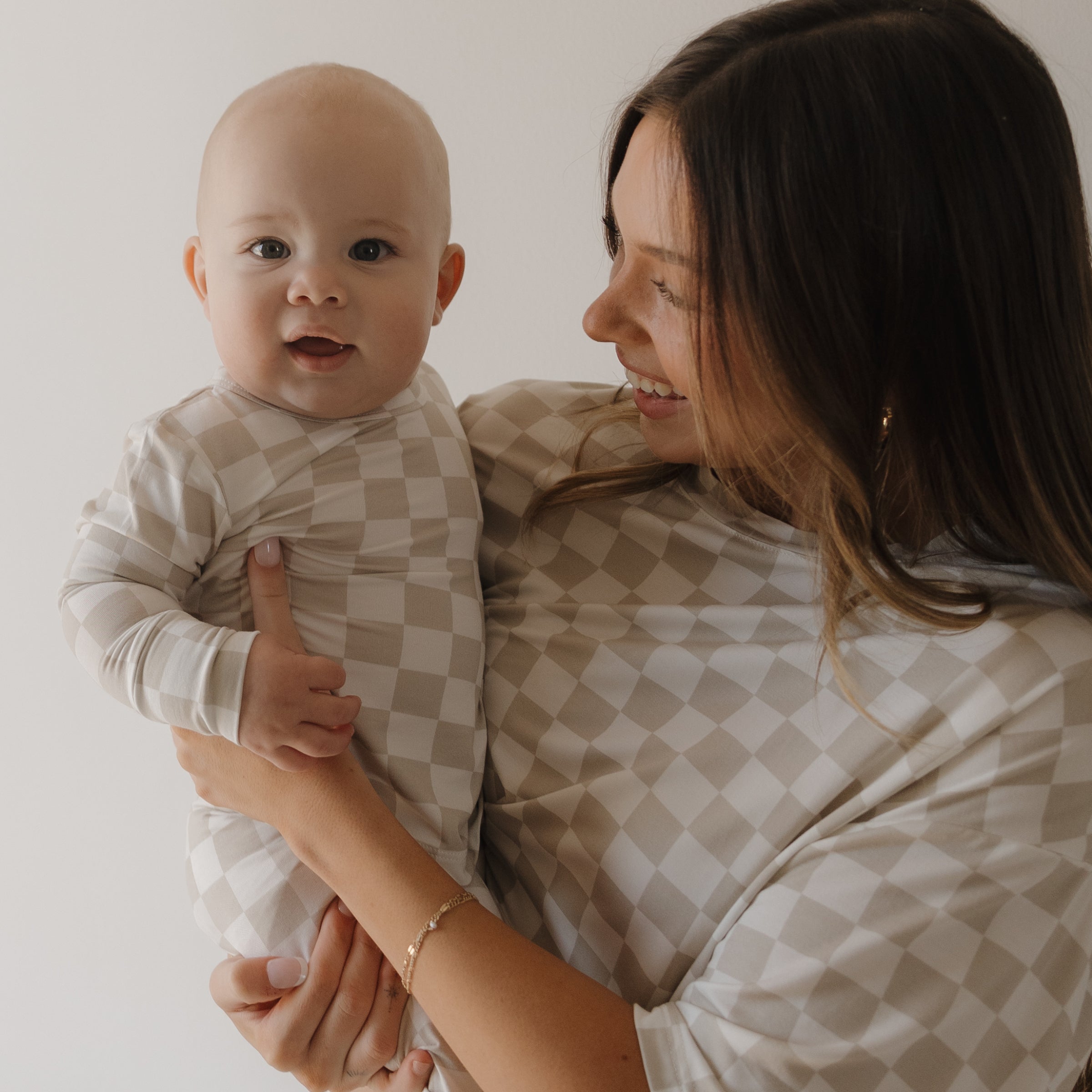 Women's Boxy Tee Lounge Set | Checkerboard