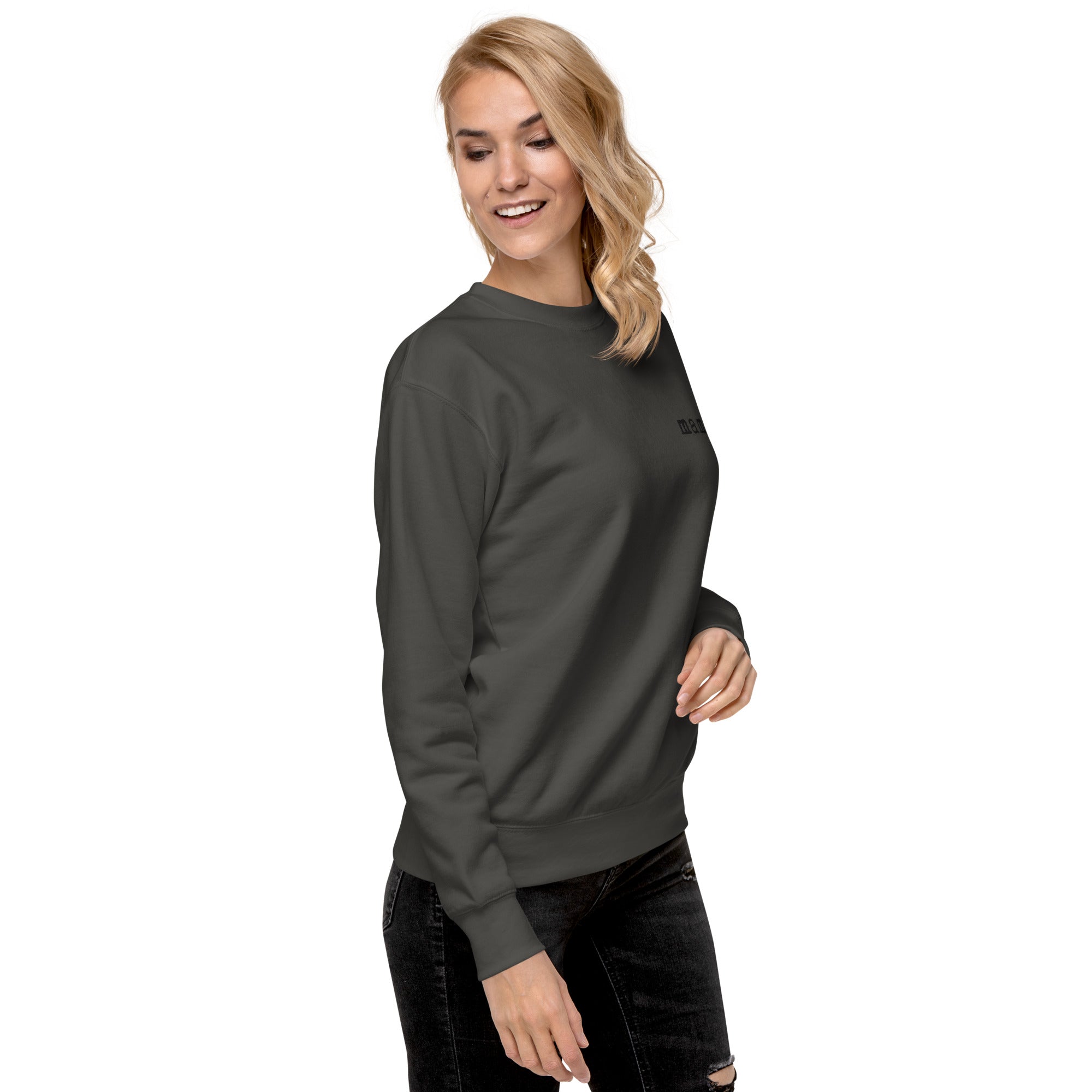 Mama. Embroidered |  Premium Adult Sweatshirt