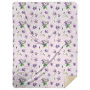 Violets Plush Throw Blanket 60x80 Meaningful Reminder of Home