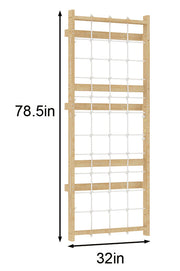 Add-On Rope Wall Panel for 79" Modular Walnut