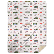 Washington D.C. Plush Throw Blanket 60x80 Soft Hometown Home Accent