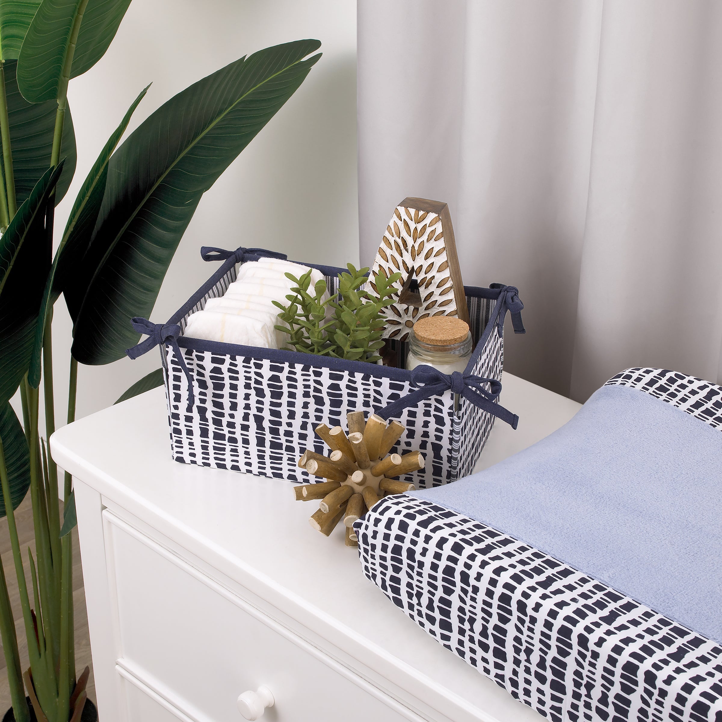 Seas The Day Navy and Blue Super Soft Changing Pad Cover
