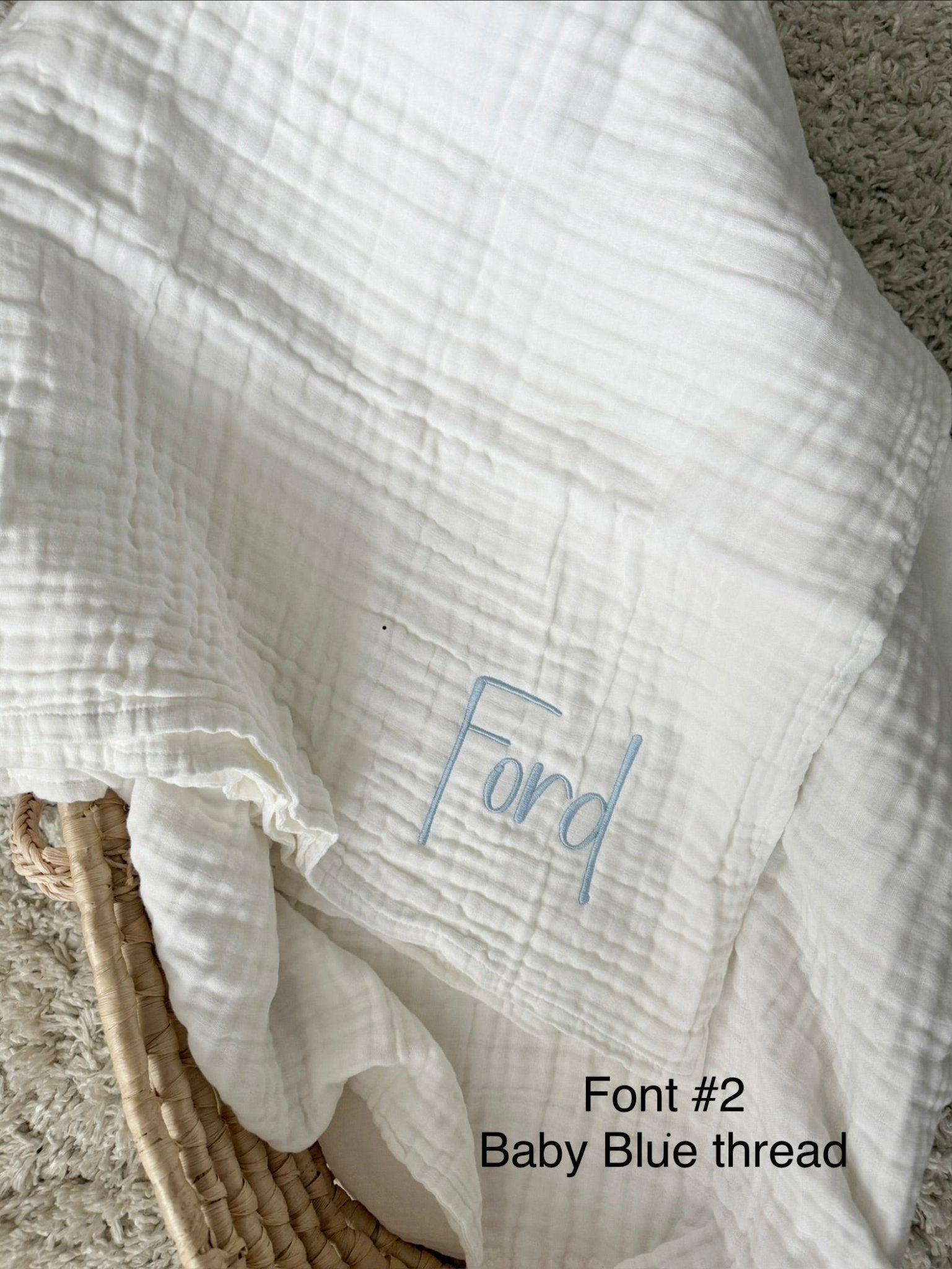 White Organic Muslin 6-Layer Blanket