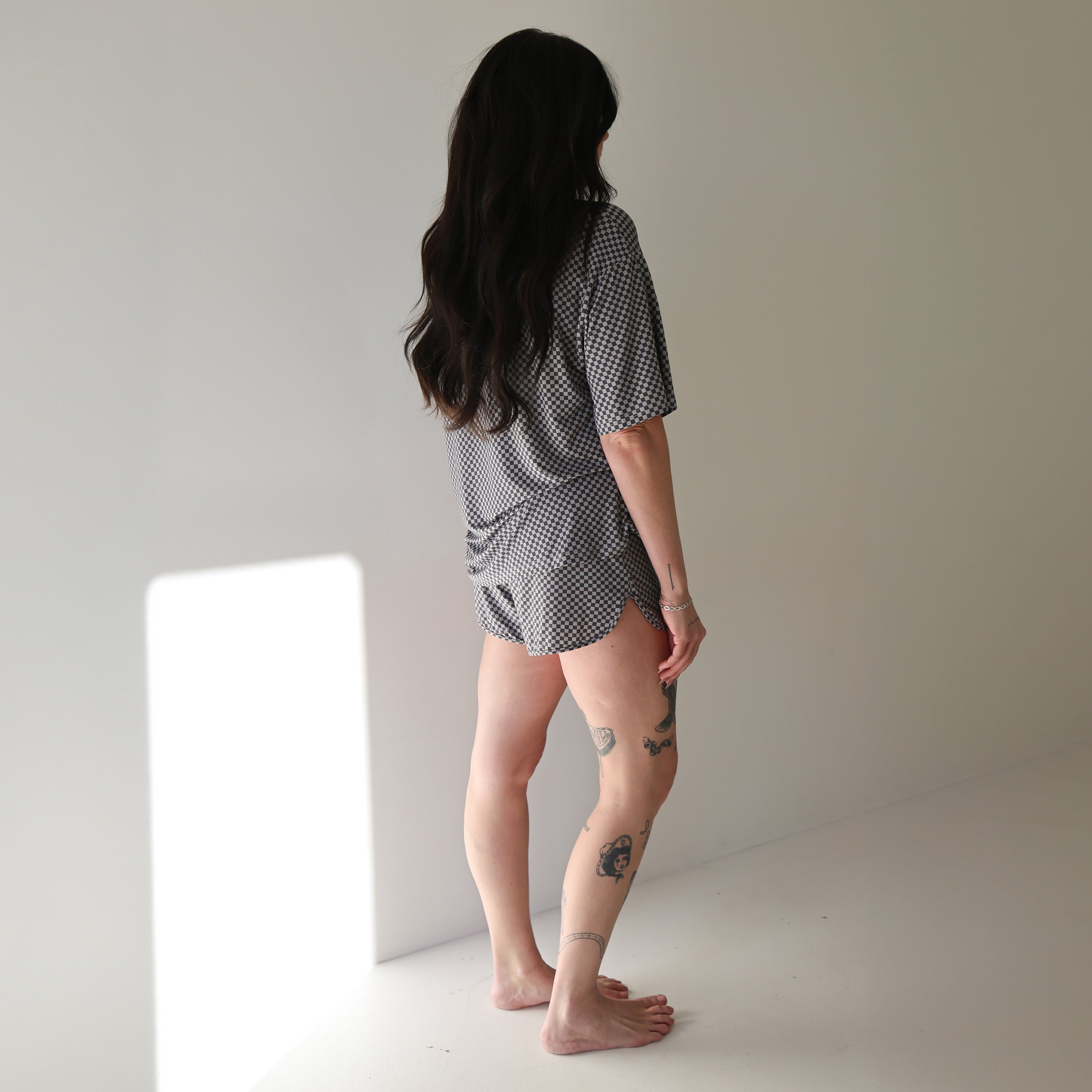 Women's Bamboo Short Set | Street Micro Check