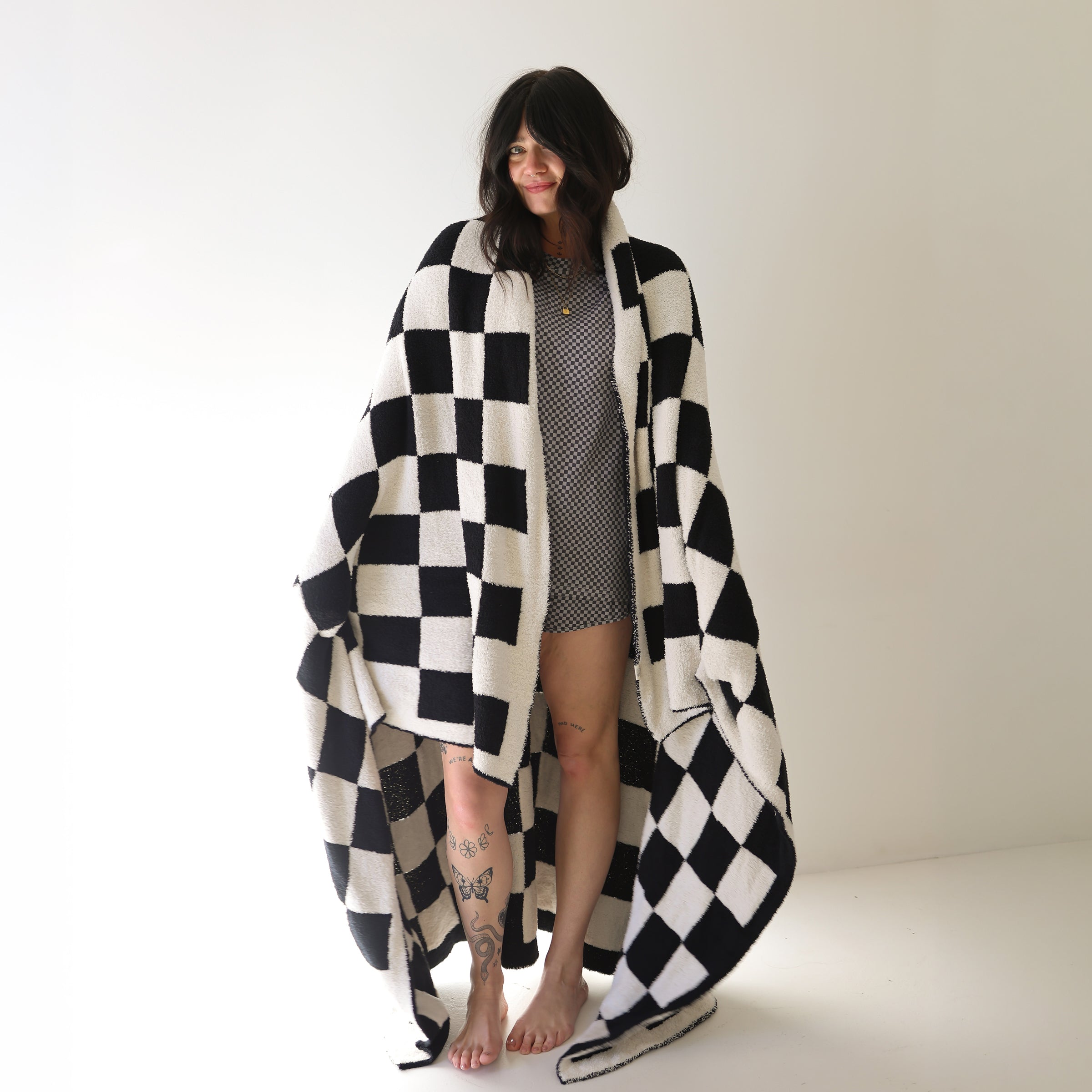 Women's Bamboo Short Set | Street Micro Check