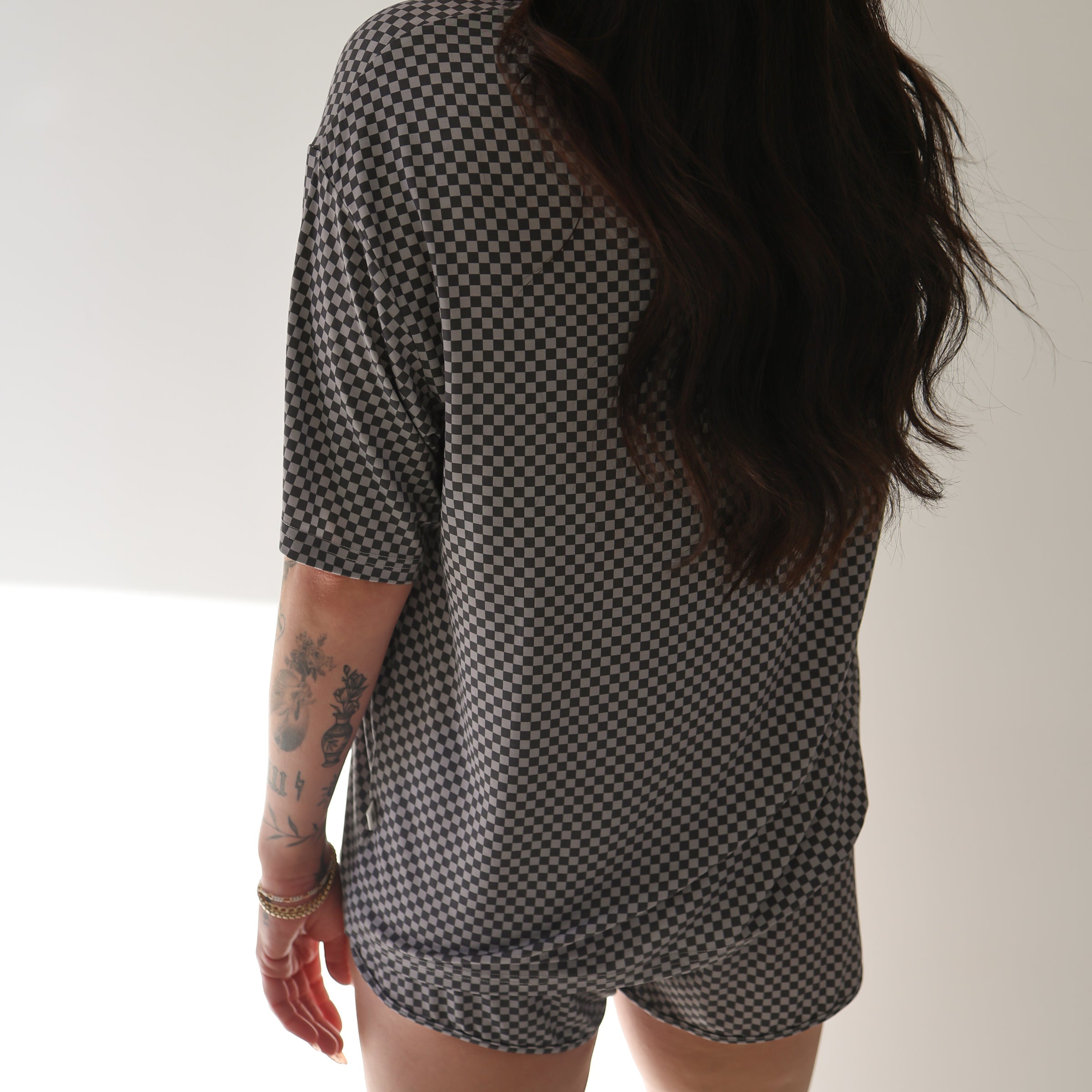 Women's Bamboo Short Set | Street Micro Check
