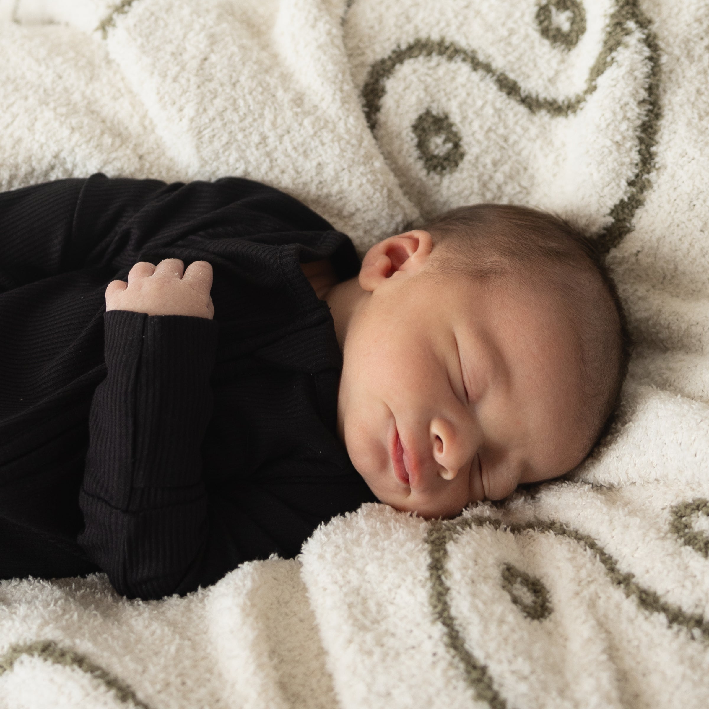 Bamboo Zip Pajamas | Ribbed Black