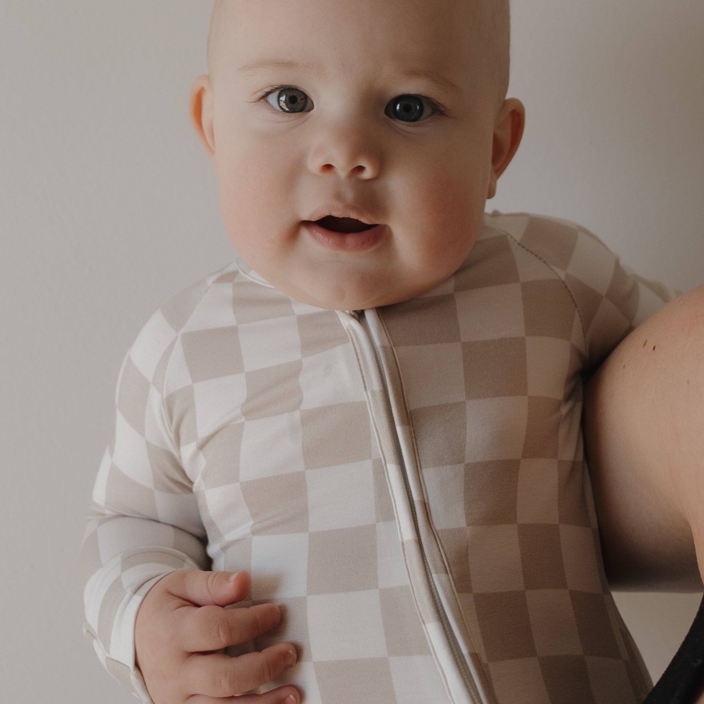 Bamboo Zip Pajamas | Checkerboard
