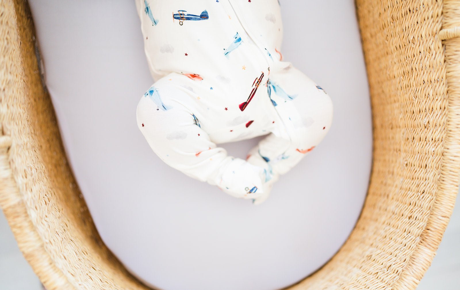 Vintage Airplane Baby Pajamas | Zipper Romper
